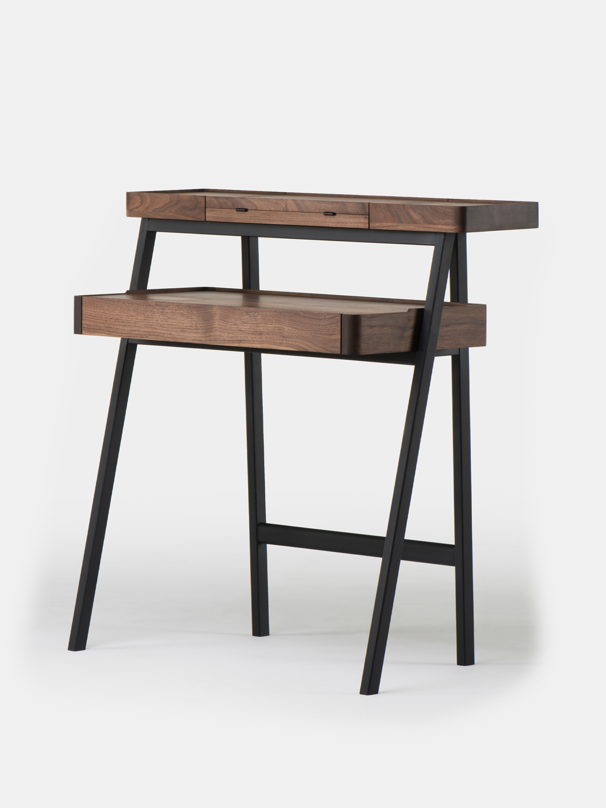 62131 7c60a9f4c7 Tray Desk Danish Oiled Walnut Black Satined Ash Side Closed Portrait