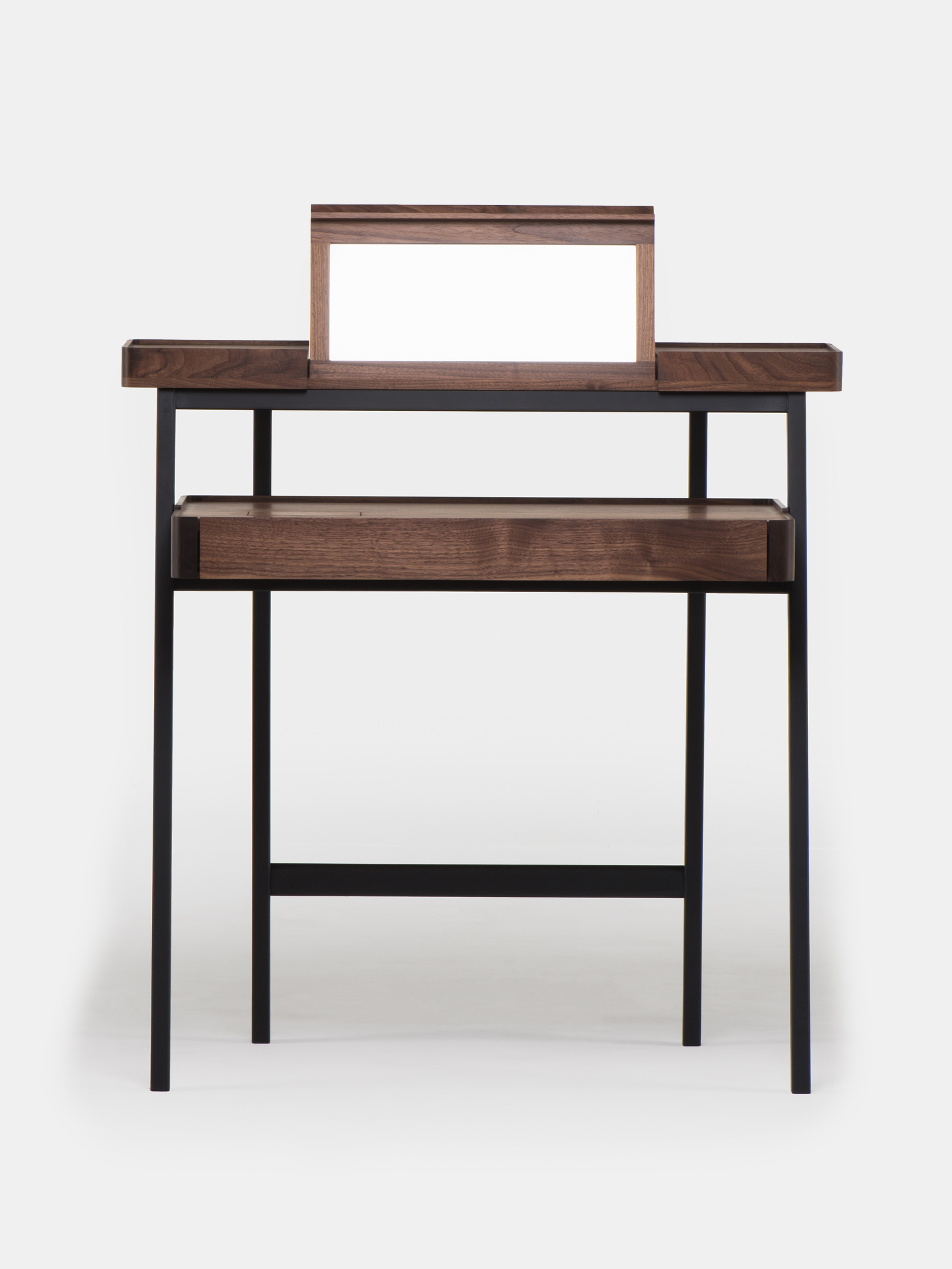 62131 C7ac9a1f45 Tray Desk Danish Oiled Walnut Black Satined Ash Front Portrait