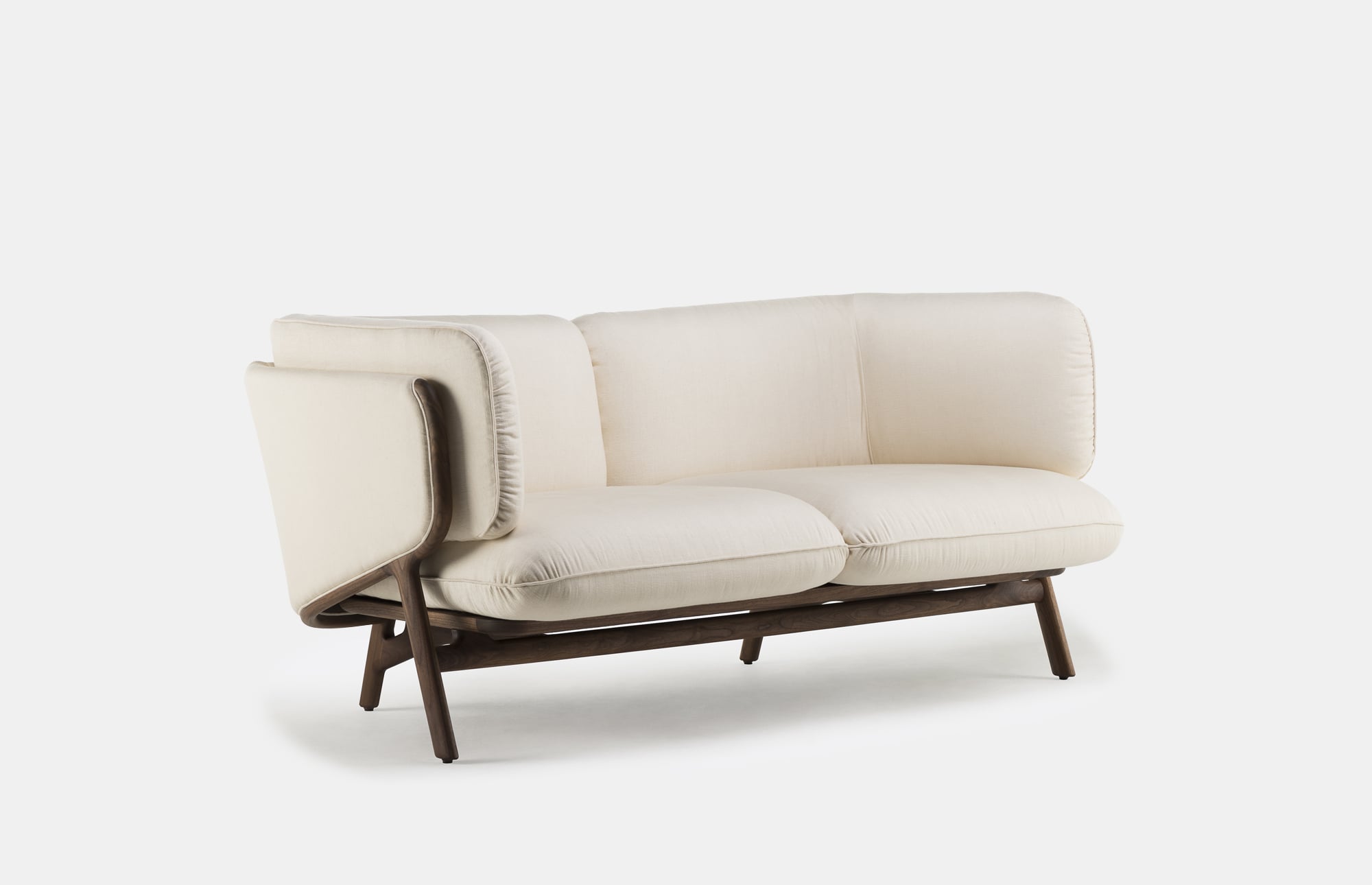 62134 7f59480f14 Stanley 3 Seater Danish Oiled Walnut Side Portrait