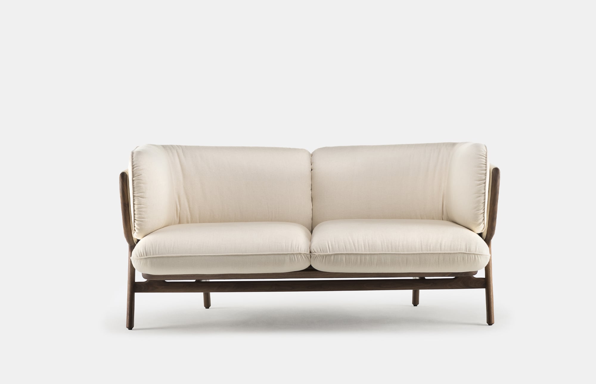 62134 8555e6f3bb Stanley 3 Seater Danish Oiled Walnut Front Portrait