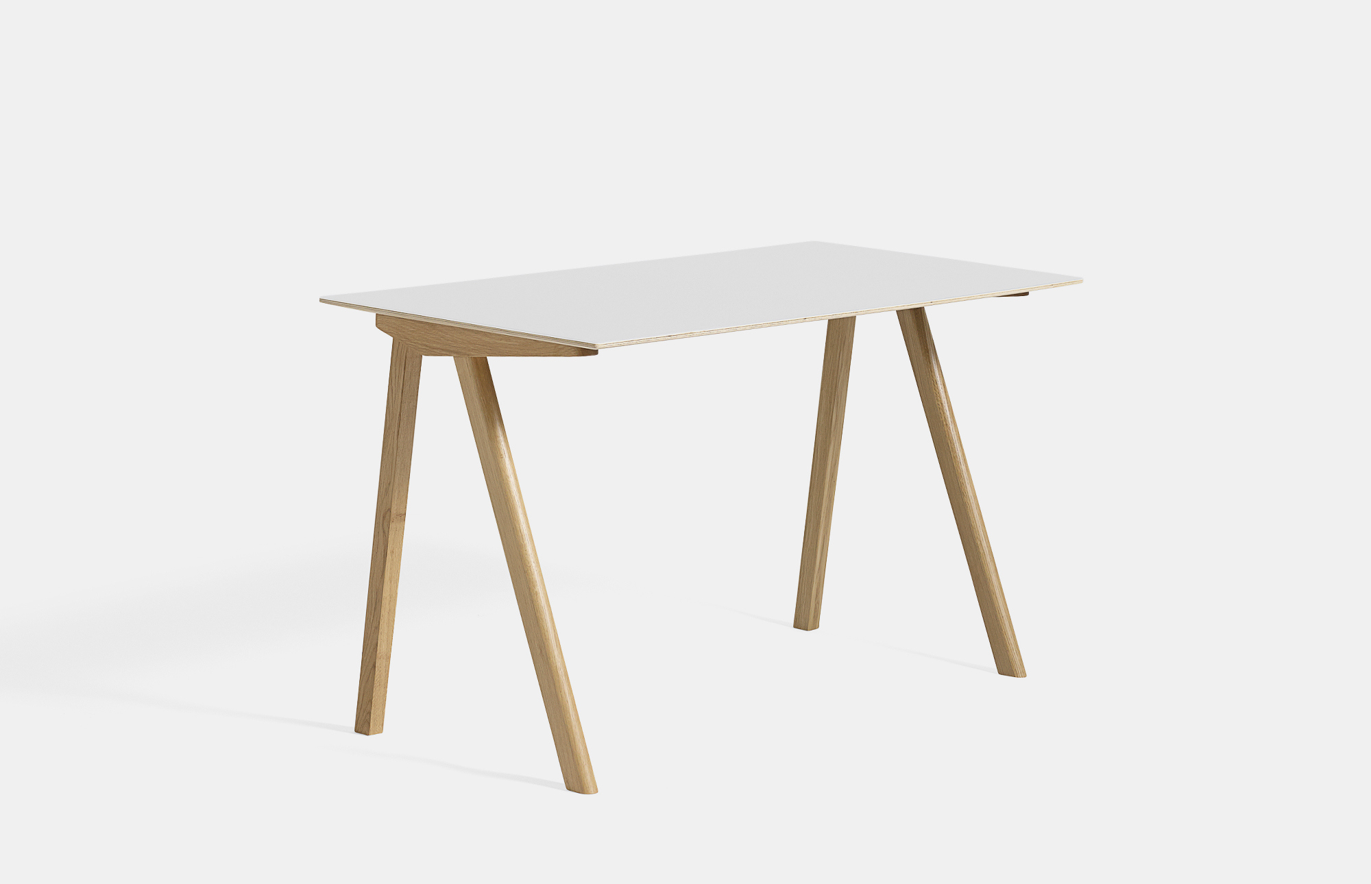 6294 Ce01f6e075 2635353009000 Cph 90 Desk L130xw65 White Laminate Top Wb Lacquer Oak Base Portrait