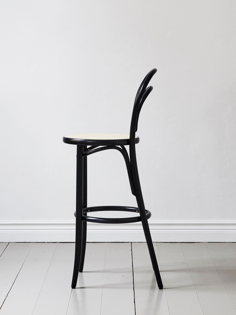 Barstool No 14 – Black – Cane – 76 cm
