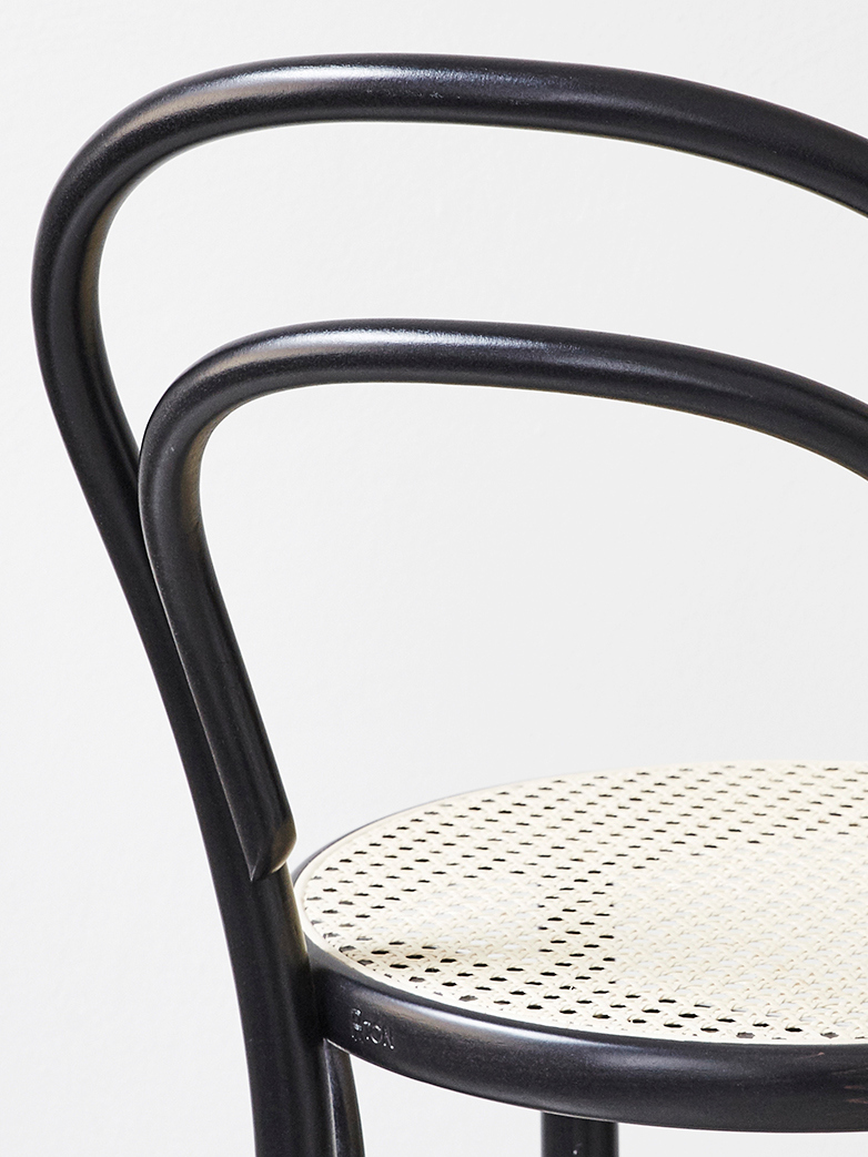 Barstool No 14 – Black – Cane – 76 cm