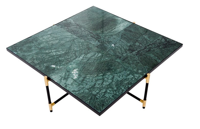 Green Marble - Black & Brass Frame