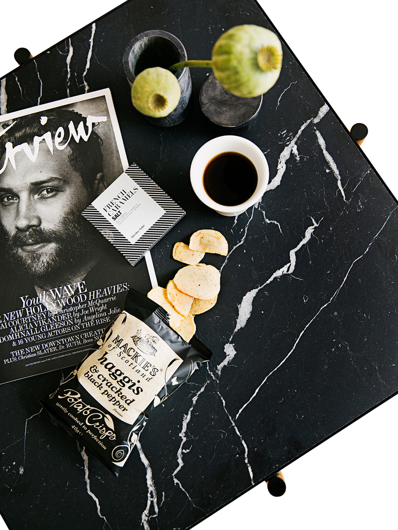 Black Marble - Black & Brass Frame