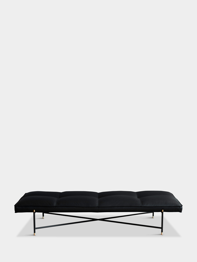 Daybed - Black - Black/Brass Frame