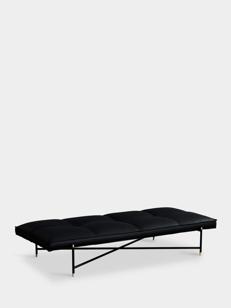 Daybed - Black - Black/Brass Frame